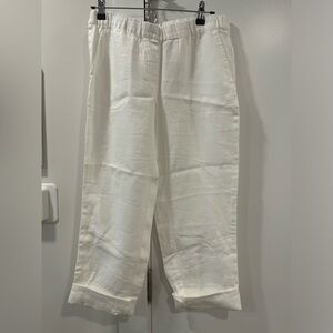 J Jill small petite white linen pant